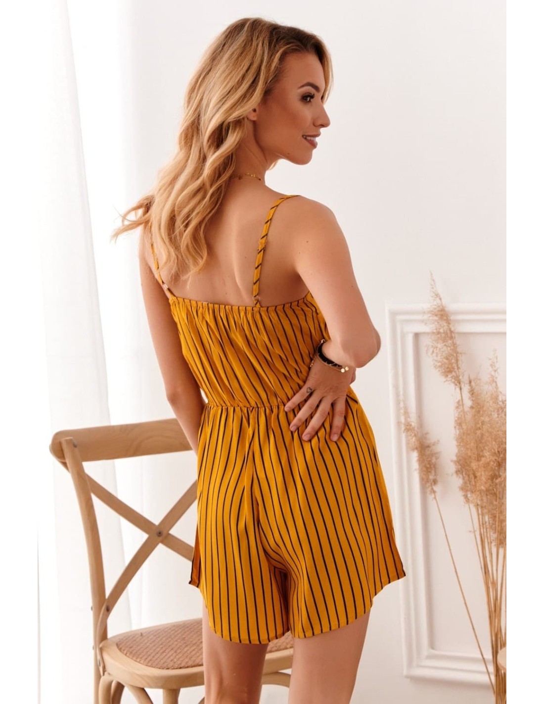 Mustard summer jumpsuit 1633 - Online store - Boutique